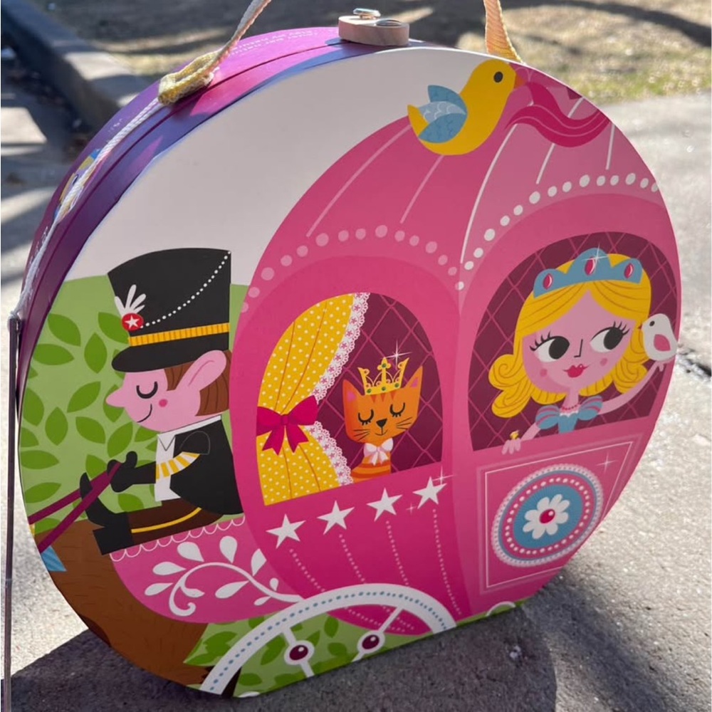 Pink Princess Carriage Toy Case for Kids by